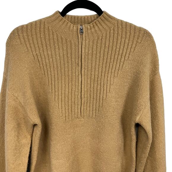 Sophie Rue Women's Quarter Zip Camel Sweater Size Small - Picture 2 of 7